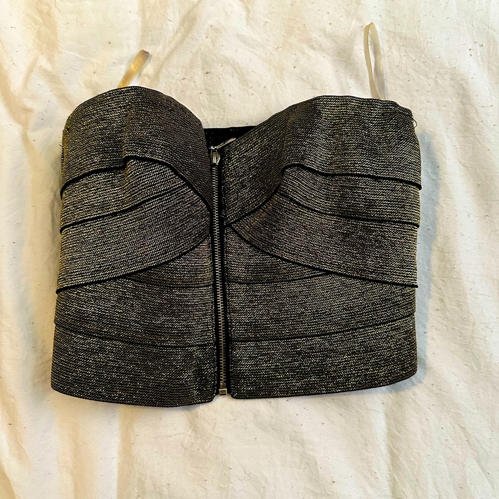 Gold and black tube top! Size XS
